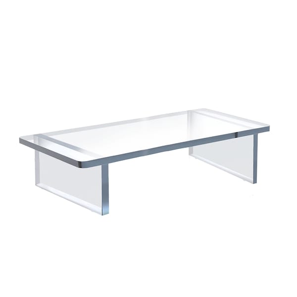 Clear Acrylic 22"W x 6"H 1/2" Thick Riser w/ Bumpers